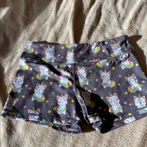 Women's IAB Unicorn/Cat Print Booty Shorts